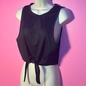 ECU Mesh Tie Front Cover Up - Black - Size Small